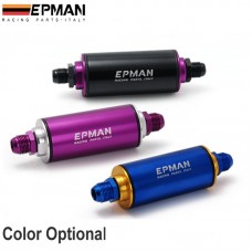Epman Aluminum Racing Fuel Filter With Steel filter AN10 Fittings Purple EP-OF10